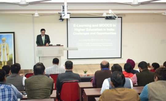 PDMU VC’s address at Central University of Haryana