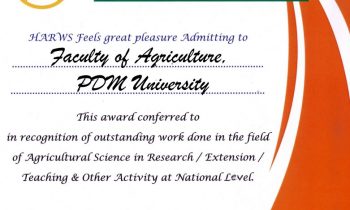 PDMU bags Best Agriculture Education & Research Brand Award 2019