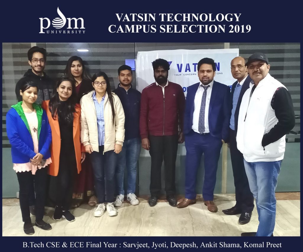 Vatsin Technology campus selection drive 2019